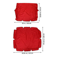 YARNOW Patio Altalena Copertura Set Swing All'aperto Baldacchino Coperchio Superiore Battente Impermeabile Copertura di Sede Cuscino di Ricambio per Giardino Yard Altalena 142X120CM