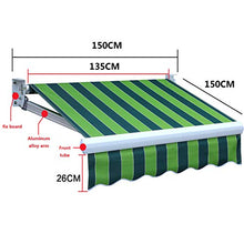 LWH Tenda da Sole,Veranda terrazzo,Impermeabile e Antivento Resistente AI Raggi UV 150X150CM Adatto per Giardino,Balcone,Porta
