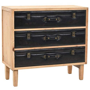 XHCP Cassettiera Credenza Comodino Cassettiera Armadietto in Legno massello di Abete 80x36x75 cm