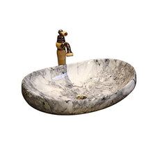 Modello in marmo Sopra il lavabo da appoggio Lavabo da appoggio in ceramica Lavabo da appoggio in ceramica (64x42.5x16cm) Lavandini bagno