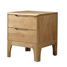 FEANG Comodino Comodino in Legno massello con comodini in Rovere Color Legno Camera da Letto Tavolino Laterale