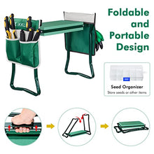 Inginocchiatoio e sedile da giardino, sgabello da giardino pieghevole aggiornato Attrezzi da giardinaggio inginocchiatoio da giardino portatile con 2 sacche per attrezzi gratuite, cesoie da potatura