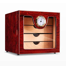 FGDSA Umidificatori,Cigar Mellow Cedar Wood Scatola per Sigari Idratante A Quattro Strati di Grande capacità per Club di Home Office (Colore: Marrone, Dimensioni: 24 * 22 * 24 Cm)