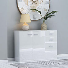 vidaXL Credenza Bianco Lucido 105x30x75 cm in Truciolato