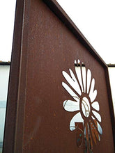 Zen Man Recinzione da giardino in metallo arrugginito, 1 mm, griglia decorativa per giardino, protezione dalla vista B75, altezza 150 cm