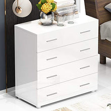 Comodino Salvaspazio sicuro e stabile Design moderno Comò Truciolare Ufficio per Home Hotel Cafe(white)