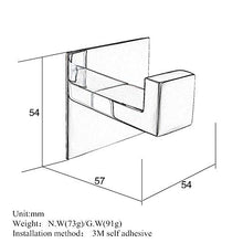 Melairy Bagno Portasciugamani Da Parete 304 SUS Acciaio Inossidabile con Montaggio a Muro, Design Moderno, Quadrato - Nero