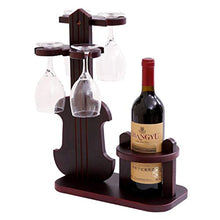 ZHIQ Portabottiglie di Vino, Portabottiglie in Legno, Ripiano Portabottiglie in Piedi, Ripiano per Vino a Forma di Violino