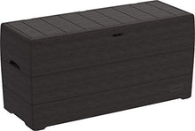 Duramax Woodgrain Durabox - Contenitore in plastica per Esterni e mobili da Giardino, Colore: Grigio