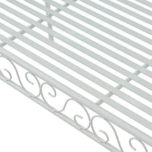 miozzi Panchina 2 Posti da Giardino in Ferro Romantico Bianco 109.5x51x95.5 cm