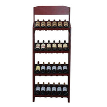 PZW Portabottiglie Semplice e Creativo, Portabottiglie in Legno Massello Portabottiglie, Portabottiglie per Vino Rosso da Pavimento Espositore, 24 Bottiglie Di Grande Capacità in Piedi Dimensioni Por