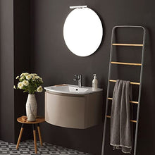 Kiamami Valentina Mobile Bagno SOSPESO Linea Curva CM 62 Cappuccino Lucido Specchio Tondo | Riva