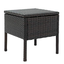 Polyrattan Sitzgruppe per 2 persone,Poly Rattan Lounge Set,2 Sessel Bank & Tisch 5cm Dicke Auflagen Sitzgruppe Garten Balkonset Gartenmöbel,Braun