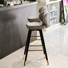 Sgabello da bar in PU materiale in legno massello sgabello alto sedia da bar sedia a casa schienale alto moderno (colore albicocca, dimensioni: 54 cm)