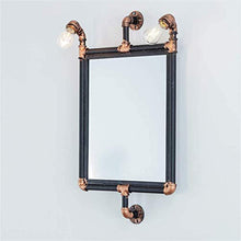 WZH Specchi da Bagno Specchio da Bagno sospeso Specchio Decorativo Supporto Specchio | Specchio da Parete e Specchio da Barba per Il Trucco | Cornice Metallica