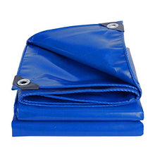 DFREW Heavy Duty Blu Tarp Incatramata Addensare Poliestere Incatramata 100% Impermeabile e Resistente Ai Raggi Uv Premium Quality Cover Pool Tarp per il Campeggio Esterno,4Mx4M,4Mx4M
