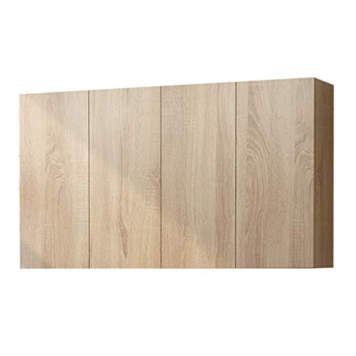 Pensile Armadietto Angolare Ripostiglio Angolare Vetrine con Ante in Vetro Armadio da Cucina Mobile Soggiorno Armadio Doppia Porta Mobiletti e armadiett (Color : Beige, Size : 100 * 25 * 60cm)