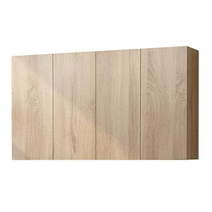 Pensile Armadietto Angolare Ripostiglio Angolare Vetrine con Ante in Vetro Armadio da Cucina Mobile Soggiorno Armadio Doppia Porta Mobiletti e armadiett (Color : Beige, Size : 100 * 25 * 60cm)