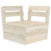 FAMIROSA Set Divani da Giardino su Pallet 9 pz in Legno Abete Impregnato-3731