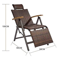 Sedia a Dondolo Pieghevole In Vimini per Esterni, Sdraio per Interni, Sedia a Dondolo Regolabile a Gravità Zero, Reclinabili Vintage per Patio, Piscina, Ponte, Casa, Capacità Di Carico 440 Libbre
