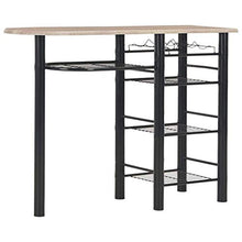 Set Tavolo da Bar 3 Pezzi con 2 sgabelli da Bar Tavolo da Bar per Colazione e sgabelli Set per Cucina Soggiorno Sala per Feste Industriale in Legno e Acciaio Greybarbar