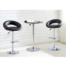 Sgabello da bar, seggiolone girevole a 360 °, poltrona da esterno per casa da 40 cm-53 cm, aspetto in pelle di alta qualità, con schienale/A / 40cm / 53cm