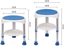 Sgabello da doccia Sgabello da bagno 360 gradi in lega di alluminio rotativa doccia Sgabello Bagno Sgabello regolabile in altezza Bagno sedia Vecchio doccia Sedia con Magazzinaggio e antiscivolo Mat s