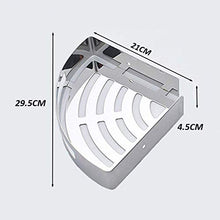 U-A Doccia Caddy Basket archiviazione Bagno d'angolo Mensola con Ganci a Parete Montato Rack per la Cucina 304 Acciaio Inossidabile con Finitura Lucida (Triangle)