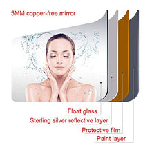 Specchio Specchio Grande, Specchio da Bagno Illuminato a LED, Specchio cosmetico Rettangolare Senza Cornice, Pulsante a sfioramento retroilluminato 500x700mm