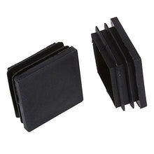 Kaxofang 10 Pezzi 40 mm x 40mm Cappucci Neri Quadrato di plastica Tubo Inserti