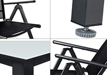 Casaria Set Tavolo e sedie da Giardino Alluminio Bern 5 pz Schienale 7 Posizioni mobili Esterno Balcone terrazza Patio