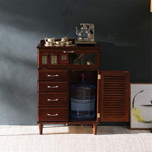 LERDBT Credenze Ingresso Serve Governo di immagazzinaggio Porte pasti Console Camera Legno Accent Kitchen Buffet Credenza Soggiorno Bagagli (Color : Dark Brown, Size : 67x35x91cm)
