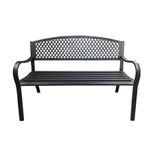 Outdoor sports Terrazza panchina panchina all'aperto, Poltrona da Veranda Impermeabile e antiruggine, Panca da Giardino in Metallo con braccioli e Schienale, può ospitare 2-3 Persone
