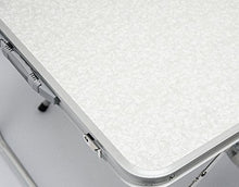 AMANKA Tavolino da PIC-nic incl 4 Sgabelli Tavolo da Campeggio 120x60x70cm Altezza Regolabile Pieghevole Formato Valigia Grigio Chiaro