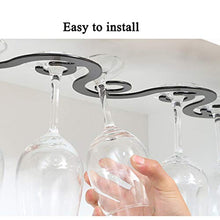 Porta Bicchieri Vino Portabicchieri Sospeso Supporto per Bicchiere di Vino sotto Il Design del Mobile per L'organizzazione e La Conservazione della Cucina 24,4 X 4,7 X 2 Pollici