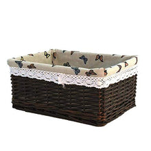 XIXIAO - Cesto portaoggetti in vimini per armadi, cassetti, armadio, cassettiera, cassettiera, cassettiera, 25 x 15 x 10 cm, colore: Caffè scuro