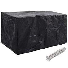 Lechnical Pratico Set di 2 Fodere per mobili da Giardino, Fodera per mobili da Giardino in polietilene Nero, Set 2 Pezzi 180 x 70 x 90 cm (Lunghezza x Larghezza x Altezza) -con 8 Fori