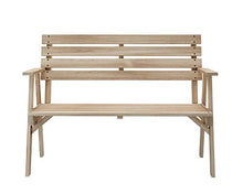 PLATAN ROOM Mobili da giardino in legno di pino 127 cm / 120 cm / 80 cm / 63 cm di larghezza, tavolo da giardino in legno di pino impregnato (panchina con braccioli, 127 cm)