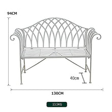 GaoF Panchina da Giardino Park Terrace Panchine per Il Tempo Libero da Esterno, Panchina Princess a 2 posti con Schienale e braccioli, Panchina da Giardino in ghisa Resistente alle intemperie e alla