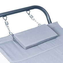 Enrico Coveri Amaca Lettino Grigio Con Struttura In Acciaio, Tessuto Impermeabile e Tasca Portaoggetti, Perfetta Per Arredo Giardino, Terrazzo e Balcone (Grigio)