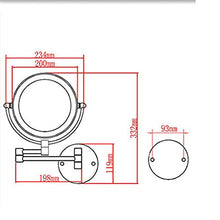 specchio trucco,specchio trucco,8 pollici 5 volte di ingrandimento Specchio per il trucco a led, specchio per il trucco pieghevole in metallo di bellezza con interruttore in bronzo nero