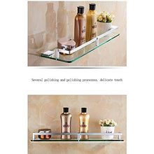 HGXC Mensola per Bagno Mensola in Vetro Alluminio Mensola per Bagno Specchio monostrato Cornice Frontale Portaoggetti per Cosmetici a Parete