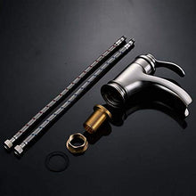 LMH spazzolato nichel lavabo lavandino rubinetto maniglia singola maniglia a cascata beccuccio miscelatore bagno rubinetto a ponte montata calda acqua fredda lavaggio acqua ( Color : Black Bronze )