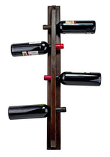 Expovinalia 250530 Portabottiglie da Appendere al Muro, Legno, Marrone, 8 x 8 x 85 cm, metallo