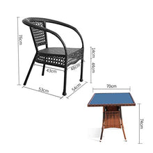 HLZY Tavolo in Vimini in Rattan mobili in Patio e Set Sedia, Arredamento per Esterni Ratan Patio Mobili Set Family Lawn Mobili Mobili da caffè all'aperto Tavolino da caffè Conversazione all'aperto