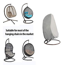 HONCENMAX Copertura della Sedia Dondolo - Rattan da Giardino Wicker Coperture Mobili Impermeabili per Sedie Sospese - Antipolvere Protettiva Copertina - Tessuto Oxford con Fodera in PVC