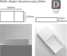 Lavabo da appoggio di lusso | Lavabo | Lavabo | Vasca | ghisa minerale/marmo colato/NORWAYstone | bianco opaco | piccolo | rettangolare | ovale | rotondo (Barcelona)