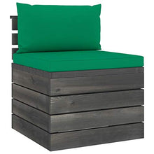 FAMIROSA Set Divani da Giardino su Pallet 4 pz con Cuscini Massello Pino-1784