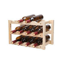 LILINSS Portabottiglie Vino Portabottiglie in Legno a Tre Strati 12 Bottiglie Portabottiglie Vino a casa espositore Porta Vino
