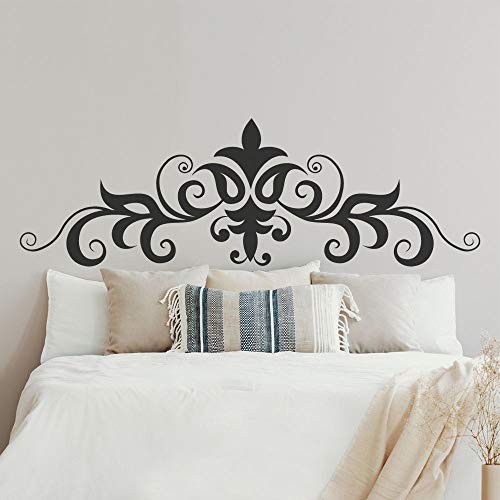 T-MK444 - Adesivi per testiera del letto, 45 x 140 cm, colore: Nero